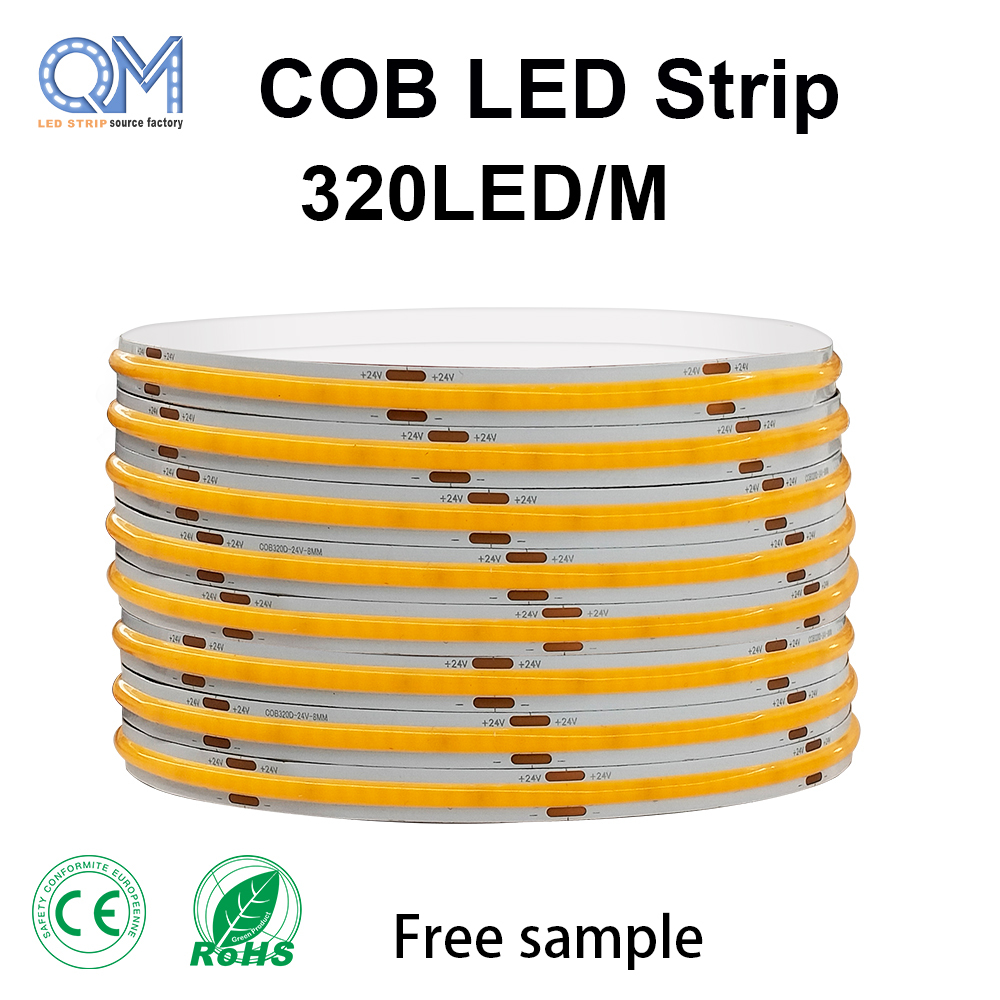 Mirror Decor Flex Led Strip Customize Color Tunable Rgbcct Smart Bar Dotless High Density 320 LED Room Atmosphere Lighting