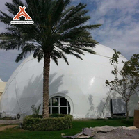 Dôme géodésique de luxe Kawagebo Kamp (KK) 12M en PVC résistant aux UV pour exposition, salon professionnel, serre, glamping, hôtel igloo