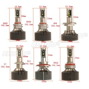 ไนท์อาย 2 ชิ้น หลอดไฟ LED H3 H7 H11 9005 9006 9000LM 60W 6000K สำหรับรถยนต์ ไฟหน้า LED หลอดไฟตัดหมอก - Product Image 3