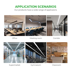 CGT Stock 1.2m 40W 3CCT selecionável moderno pingente iluminação suspensa superfície montada lâmpada escritório interior Led Linear luz - Product Image 6