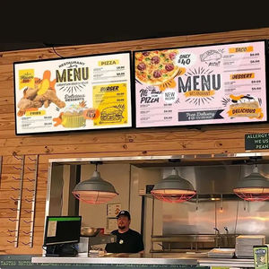 شاشة عرض رقمية ذكية 55 بوصة بدون لمس تعمل بنظام أندرويد، لوحة قائمة طعام نابضة بالحياة، شاشة LCD عالية الدقة للمراكز التجارية، لوحة إعلانات رقمية تجارية - Product Image 1