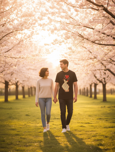 Maglietta Unisex 'Buon San Valentino 2026' con Stampa Digitale 'Heartbeat Love' per Coppie, Manica Corta, Collo Tondo, Abbigliamento Promozionale - Product Image 2