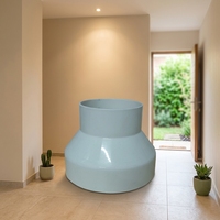 Adaptateur de tuyau rond ABS 100 mm à 110 mm Réducteur flexible pour système de ventilation Tuyau de ventilation Conduit de ventilation