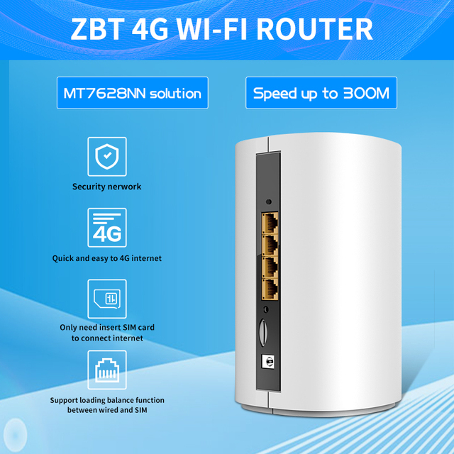 New Design Powerful 4G Network LTE WiFi Router with SIM Slot Universal Home Internet Modem Featuring LAN WAN Interfaces