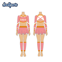 Ace Sports vente en gros compétition Dancewear Ombre Mystique filles à manches longues Sublimation Spandex gymnastique justaucorps