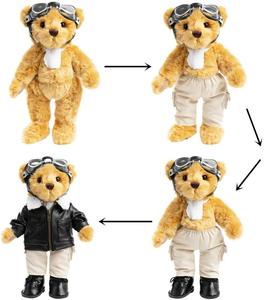 Customized 12 Inch Plush Stuffed Animals Aviator Outfit Goggles Flight Suit <strong>Teddy</strong> <strong>Bear</strong> - Product Image 5
