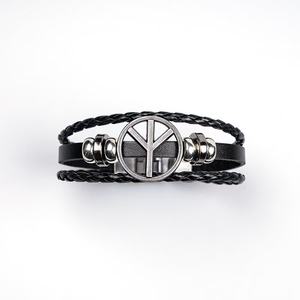 Bracelet unique de style punk rétro européen et américain ancre de <span class=keywords><strong>bateau</strong></span> en cuir allié traverser une variété de bracelets bijoux populaires - Product Image 4
