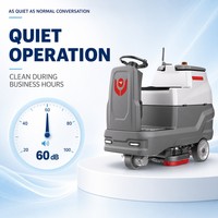 Nettoyeur de sol électrique autoporté CleanHorse ARES700, neuf, pour l'entretien des usines agroalimentaires et des entrepôts frigorifiques, double brosse, 660 mm de hauteur