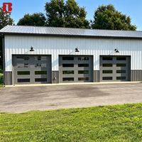 Porte de garage sectionnelle Bolang, fenêtre en verre trempé personnalisée, fournisseur d'acier galvanisé, garantie après-vente, porte de garage moderne