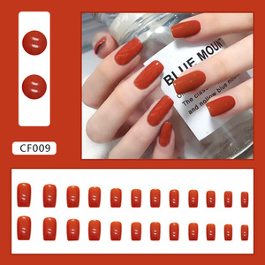 Ongles à presser français personnalisés en gros avec paillettes - Vente chaude, faux ongles amande réutilisables en ABS - Product Image 5