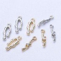 Lot de 20 breloques longues à pampilles en laiton plaqué or 14 carats avec micro-pavé de zirconiums cubiques pour la fabrication de bijoux DIY