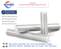 304 Stainless Steel Zinc Plated Threaded Rods Fully Threaded Bars & All-Thread Studs M14M36 Left/Right Hand