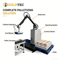 Mesin Palletizer Robot Otomatis Goldtec 25kg Sistem Palletizing Kolaboratif Cobot Palletizer Otomatis