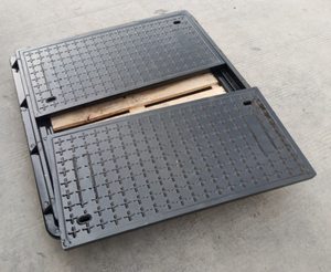 시끄러운 시립 잠금 장치 없음 사각 힌지 정화조 야외 통신 맨홀 커버 - Product Image 2