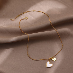 แฟชั่นใหม่ทอง18K ง่าย26ตัวอักษรฟองสร้อยคอสร้อยคอพร้อมจี้สร้อยคอชุบทอง18K - Product Image 5