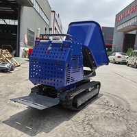 Motorbetriebener Vollhydraulischer Mini-Dumper, Blauer Rotierender Schüttgutkipper für Baumaterialhandhabung