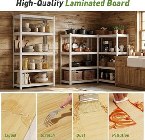 Étagères de rangement en acier robuste à 5 niveaux sans boulons, protection anti-corrosion, pour garage et usage domestique, vente en gros - Product Image 5
