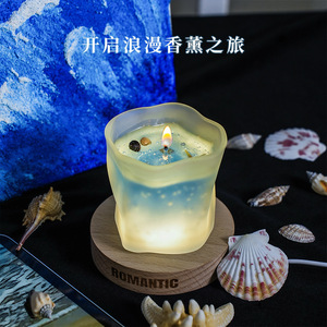 Bougie parfumée Blue Dream à LED sans flamme, en cire, alimentée par USB, décoration d'intérieur, cadeau romantique, durée de 30 à 60 jours - Product Image 2