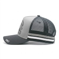 Gorra Trucker de Malla de 5 Paneles Bicolor con Cuerda para Uso Exterior, Tejido Común, Personalización al por Mayor OEM ODM