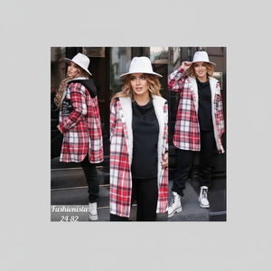 Blazer acolchado con patrón acolchado para mujer, liso, frente abierto, Media manga, manga larga, ropa de trabajo de oficina, poliéster, teñido liso - Product Image 1