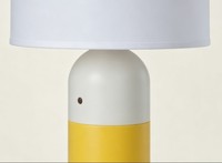 Lámpara de Mesa Moderna de Resina para Hotel con Pantalla de Tela Ecológica, Alimentación CA, Base E26, Diseño Bicolor