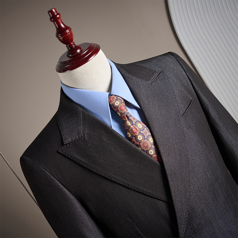 Jet black-single-piece suit