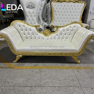 Sofá tipo trono real para eventos y fiestas, suministros de mobiliario para bodas, precio de fábrica LEDA. - Product Image 1