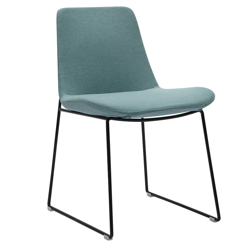 Low back fabric or leather high quality china office reception visitor waiting chair without armrest furniture