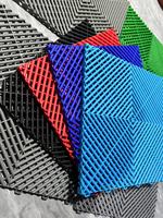 40x40cm PP Carrelage de sol de garage à emboîtement Carrelage de sol en vinyle pour lavage de voiture Carrelage d'atelier en plastique amovible pour garage