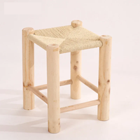 Tabouret en rotin tissé à la main, chaise d'extérieur de Style chinois, en bois massif, de haute qualité, bon marché, collection