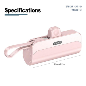 Banque d'alimentation portable mini en gros transfrontalier 5000 mAh avec câbles de type C/<span class=keywords><strong>Lightning</strong></span> pour téléphone - Product Image 3