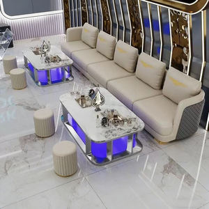 Divano Moderno in Pelle PU per Night Club, Lounge <span class=keywords><strong>VIP</strong></span>, Arredamento per Bar e Hotel, Divano Modulare con Illuminazione LED per KTV - Product Image 5