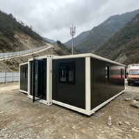 Maison préfabriquée en conteneur, bureau modulaire portable, cabine à assembler rapidement, maison d'habitation pour l'hébergement des travailleurs de chantier