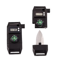 Bracelet Paracord Tactique Kebon avec Montre Numérique Outil de Survie pour Extérieur, Randonnée et Urgence