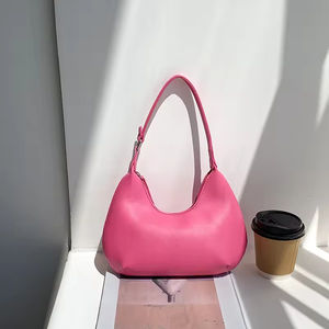 2025 nuevo bolso de hombro de cuero PU para mujer, bolso de media luna simple y versátil - Product Image 6