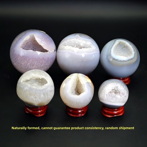 טבעי פתוח קריסטל אשכול אגת geode כדור חול דק פתית שלג קישוט איזון אנרגיה ריפוי בית אוסף - Product Image 2
