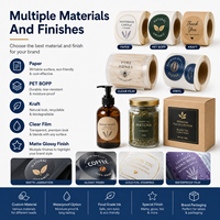 Autocollants en vinyle personnalisés imperméables en rouleau, étiquettes adhésives imprimées avec logo pour l'emballage alimentaire, l'artisanat, les cadres photo et les bougies