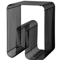 Mesa Consola de Metal Estilo Nórdico con Estante de Almacenamiento |   Muebles Modernos Multifuncionales para Sala de Estar y Dormitorio - Ecológicos y Duraderos