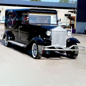 Popular Black Hearse Funeral Carriage Coffin Cart Funeral Car Vintage Funeral Carriage Hearse for Sale - Product Image 4