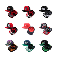 Casquette Snapback à visière plate avec logo brodé personnalisé, style hip-hop, casquettes de baseball réglables pour hommes et femmes