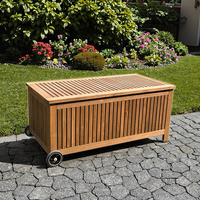 Boîte de coussin en bois écologique avec roues pour un déplacement pratique