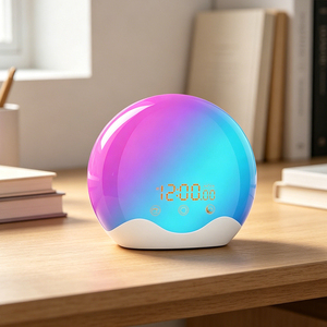 Reloj Despertador LED Ultra Moderno con Función de Simulación de Amanecer, Luz Nocturna Inteligente para Dormitorio, Decoración del Hogar - Product Image 5