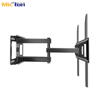 Soporte de Pared para TV Profesional de Pantalla Grande de 42-80 Pulgadas, Capacidad de Carga de 45 kg, Movimiento Completo, VESA 600x400, Brazo Flexible Inclinable y Giratorio de Metal
