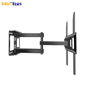 Support mural pour téléviseur professionnel à grand écran de 42 à 80 pouces, capacité de charge de 45 kg, mouvement complet, VESA 600x400, bras flexible inclinable et pivotant en métal - Product Image 4