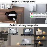 Lampe murale tactile rechargeable magnétique sans fil LED avec capteur de mouvement, lampe de nuit portable pour la lecture, la chambre à coucher