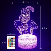 Saint valentin cadeau veilleuse chambre décor lumières veilleuse acrylique lampe spiderman 3d acrylique veilleuse