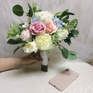 Arreglo Floral Personalizado para Bodas, Fondo de Escenario, Flores de Tela Blancas para Bodas al por Mayor - Product Image 5