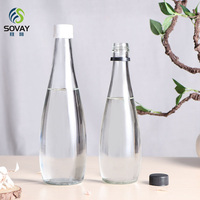 Bouteilles en verre transparentes personnalisables et rechargeables pour jus et boissons, 200ml, 300ml, 500ml, 750ml, 1L – Vente en gros
