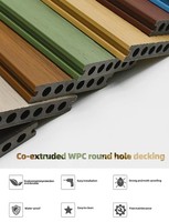 Suelo de terraza exterior impermeable de composite entrelazado con relieve 3D de grano de madera y cubierta de WPC