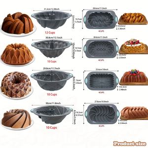 ชุดอุปกรณ์อบขนมซิลิโคน 8 ชิ้น AMZ Hot ไม่ติดกระทะ ขายส่ง ทนทาน พิมพ์เค้ก อุปกรณ์ทำขนม อุปกรณ์ครัว พิมพ์เค้กซิลิโคน - Product Image 2